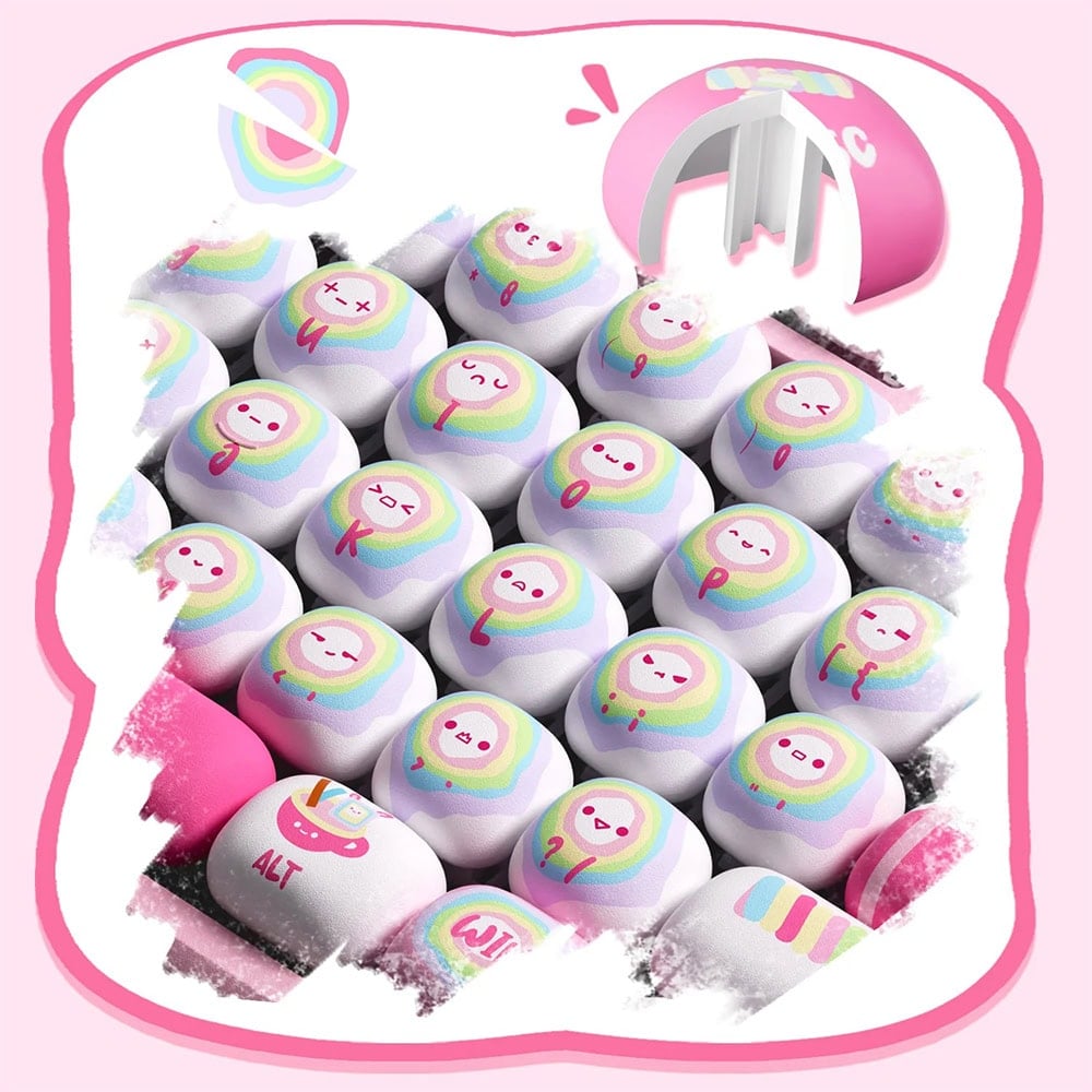Akko Monsgeek Mg108b Rainbow Marshmallows Gaming Klavye H8