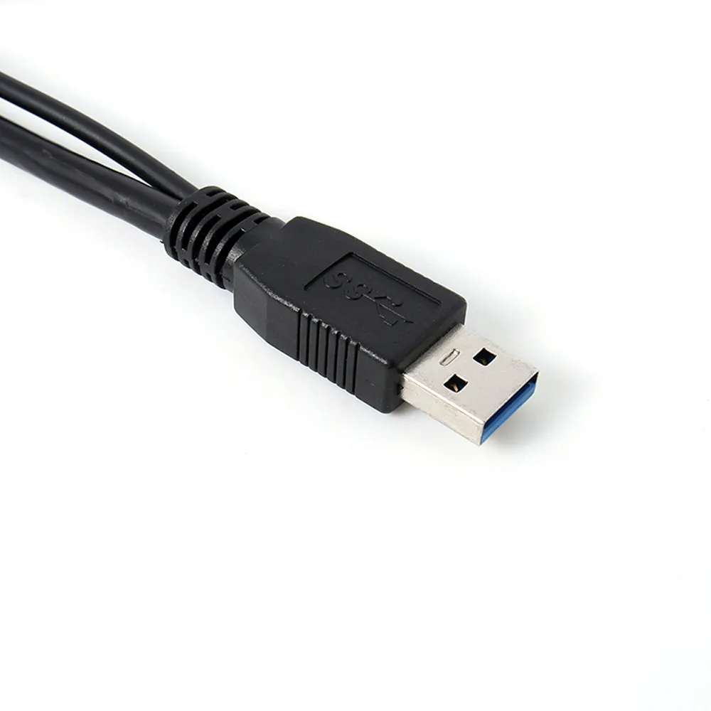 1pc Dual A to Micro B USB 3.0 Y Cable Move Hard Disk Cable (3)