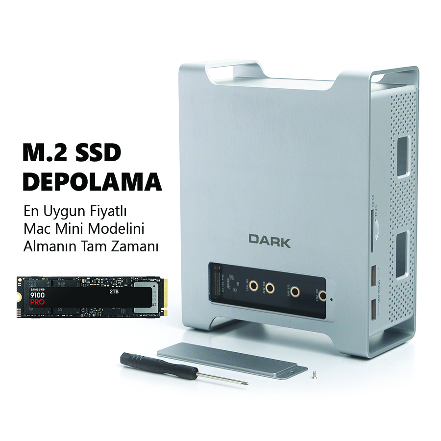 Dark D90 9in1 Mac Mini M4 Workstation - 8tb M.2 Nvme SSD Fiyatı