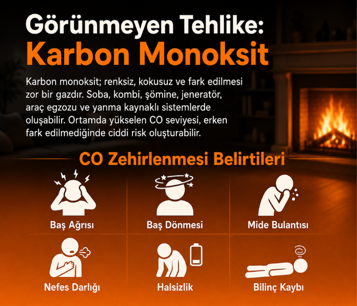 Karbonmonoksit gazının başlıca kaynakları ve zehirlenme belirtileri