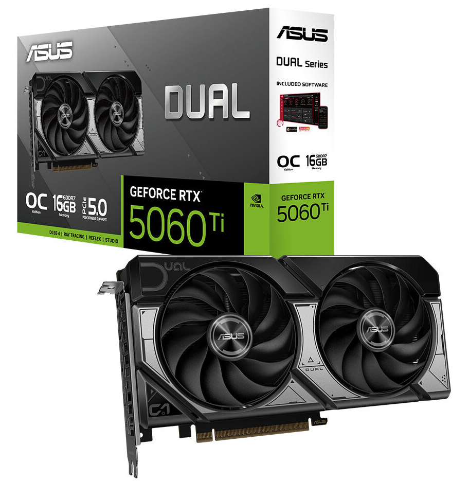 asus dual geforce rtx™ 5060 ti 16gb gddr7 oc edition