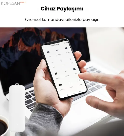 ZIR-100 Tuya Zigbee Pilli IR Kumanda cihaz paylaşımı ile aile üyeleriyle ortak kullanım
