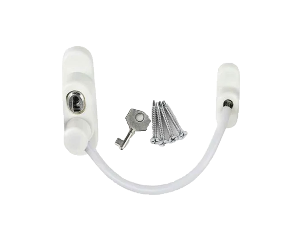 ANKAVERSE® Beyaz Halatlı Anahtarlı Emniyet Kilidi