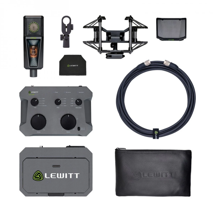 Lewitt LCT 1040 mikrofonun shock mount üzerindeki şık görünümü