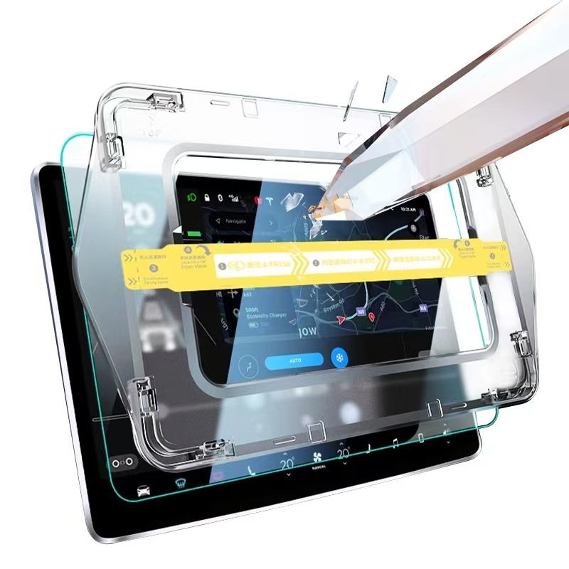 BYD 12.8 inç Araç Multimedya Ekran Koruyucu Uygulama Aparatlı Zore Premium Temperli Cam Ekran Koruyucu - 4