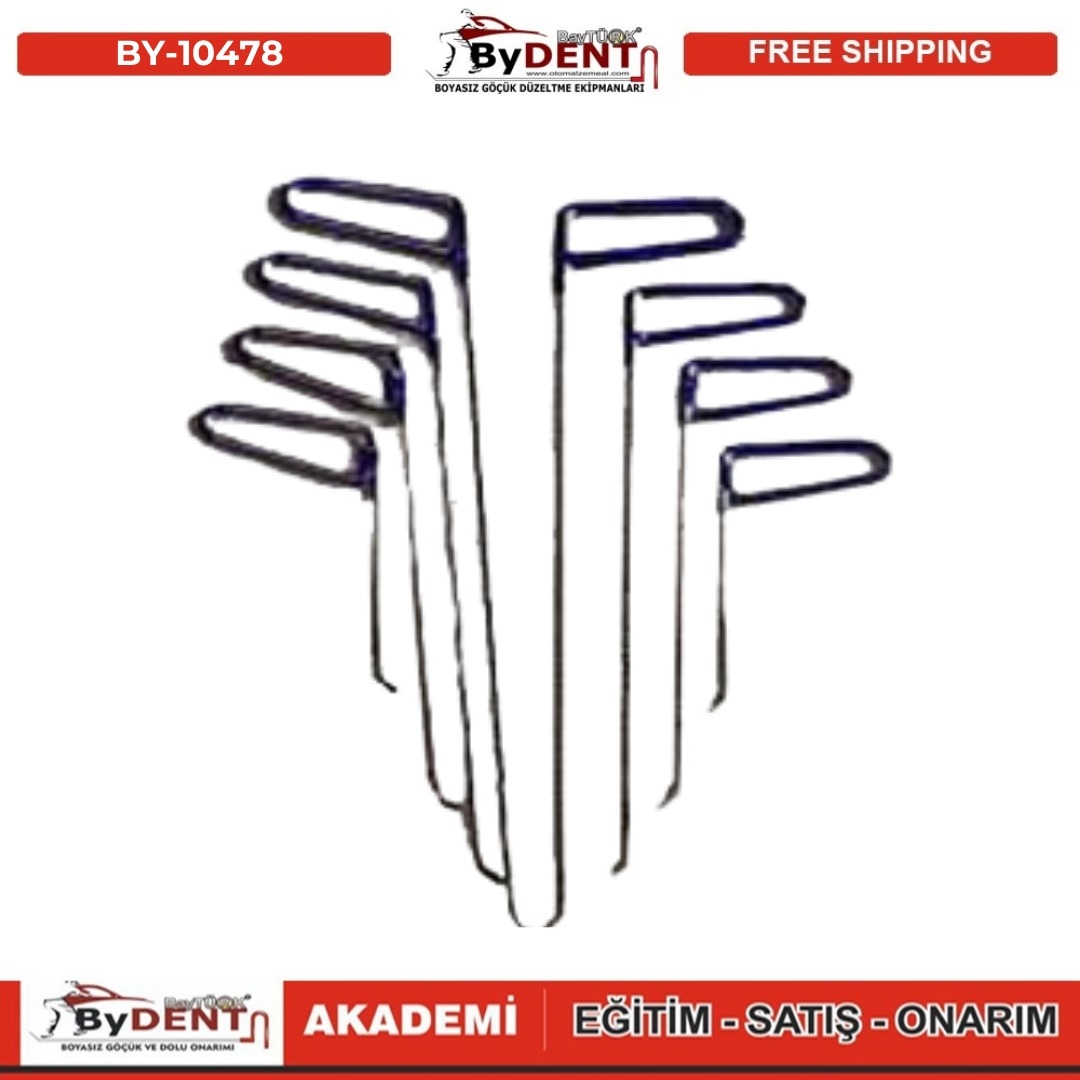 pdr, tools, göçük, düzeltme, kuşak arası, boyasız göçük, boyasız göçük düzeltme, pdr tools, otomalzemeal, bydent, göçük düzeltme ekipmanı,