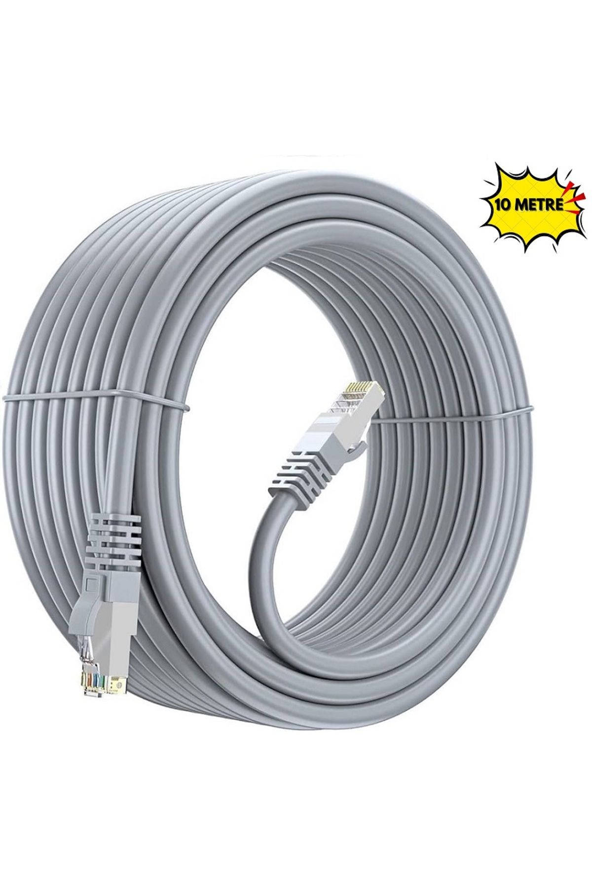 Derwell Cat5e 8p8c Rj45 Network Internet Ethernet Bilgisayar Kablosu Modem Lan Rj45 Patch Kablo ( 10 Metre )