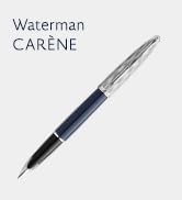 Waterman Carène dolma kalem | metal ve mavi boya | oyulmuş kapak | ince uç 18 kara...