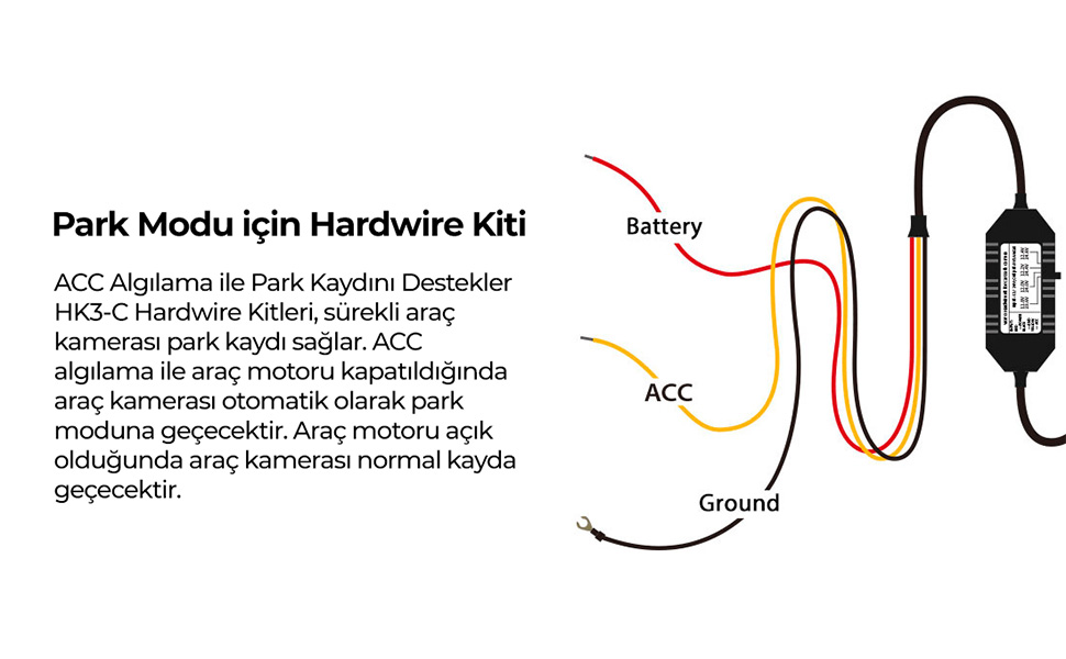 Viofo,A139 park modu kiti,Araç, park modu kiti,Akü