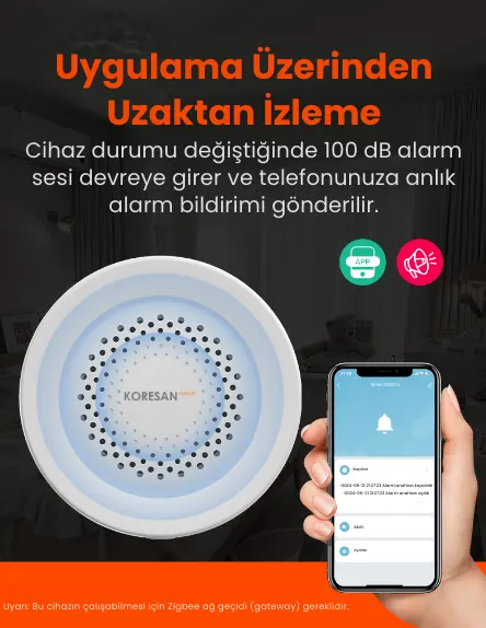 Tuya Wifi/Zigbee Akıllı Siren Alarm