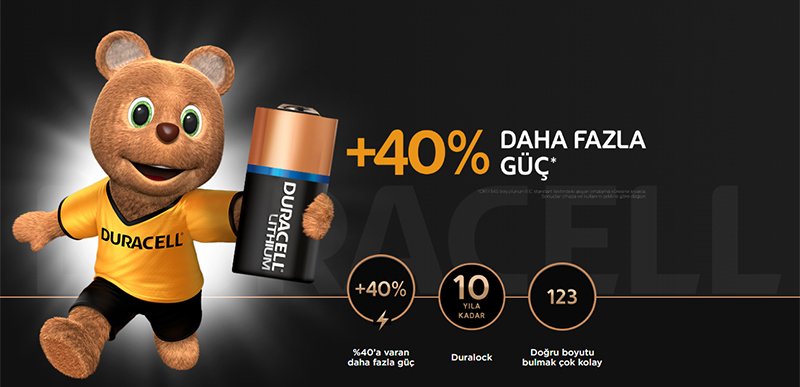 Duracell CR123A Lityum Pil