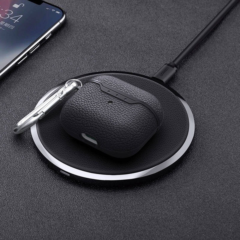 Airpods 4 Deri Görünümlü Askılı Silikon Kılıf - Detay