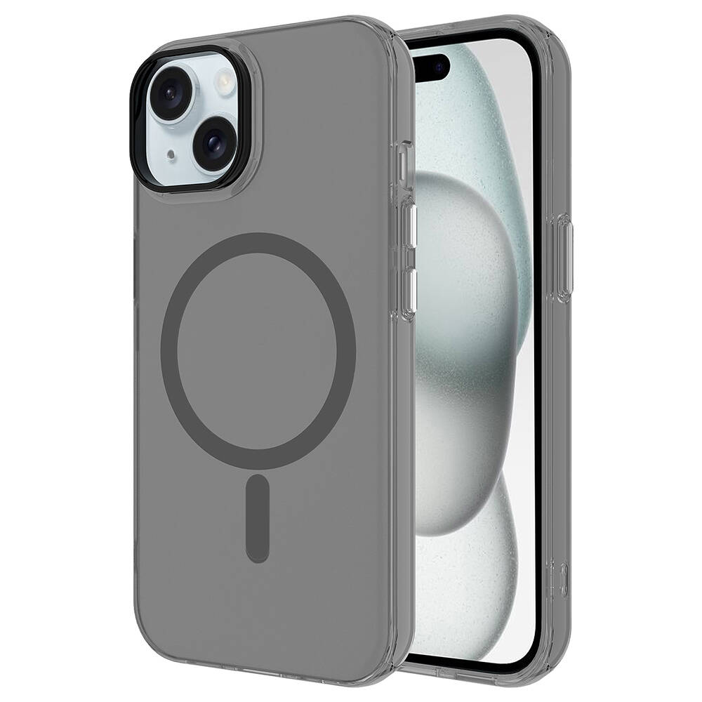 Apple iPhone 14 Kılıf Zore M-safe Şarj Özellikli Buzlu Transparan C-Pro Sert Kapak - 4