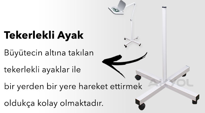 6020-8 ledli ayaklı büyüteç