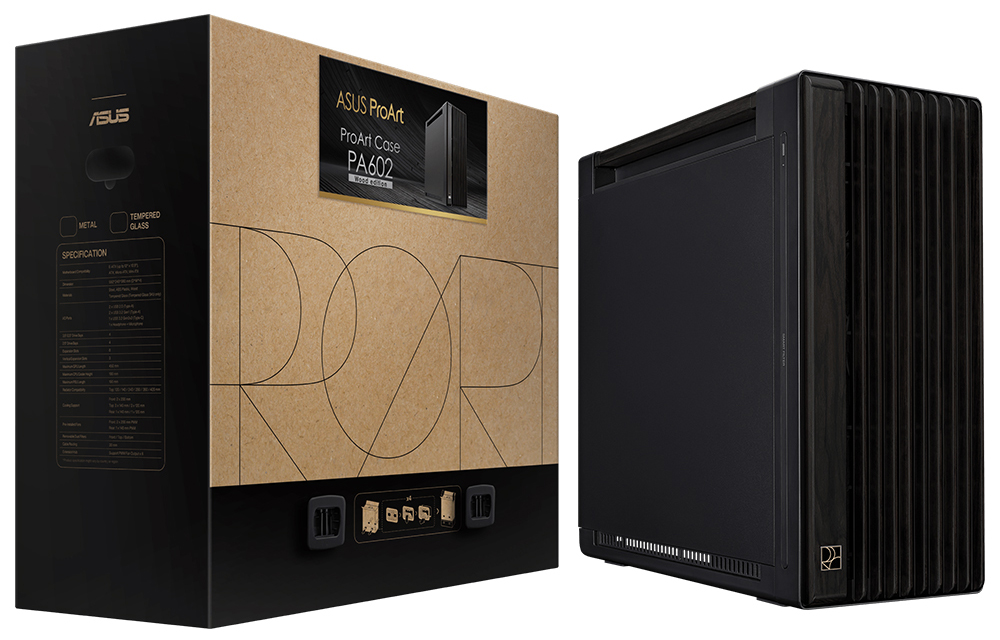 proart pa602 wood edition - metal panel