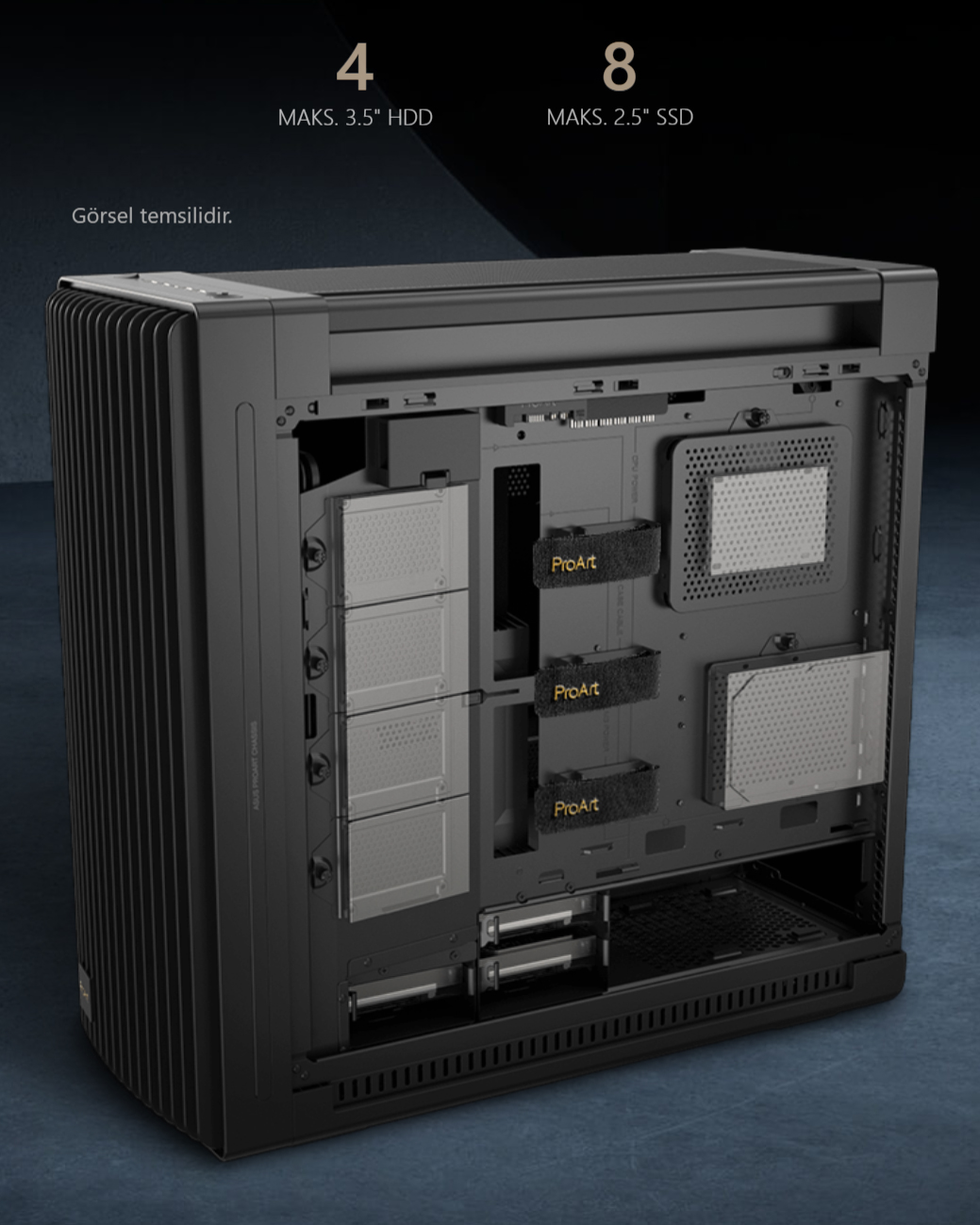 proart pa602 wood edition - metal panel