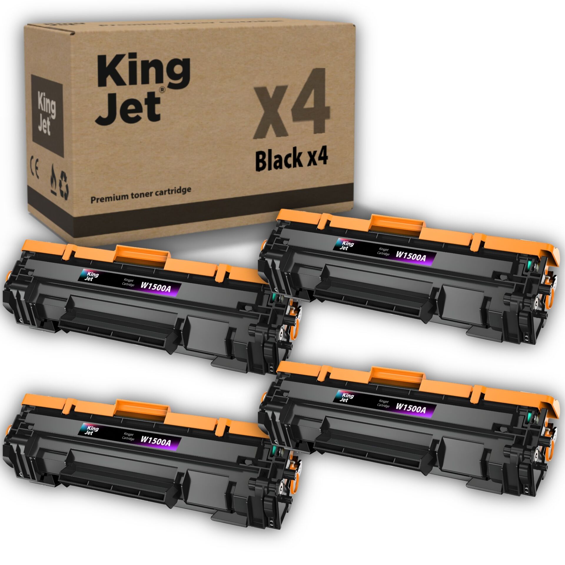 KingJET 150A W1500A uyumlu çipli toner 20'li paket