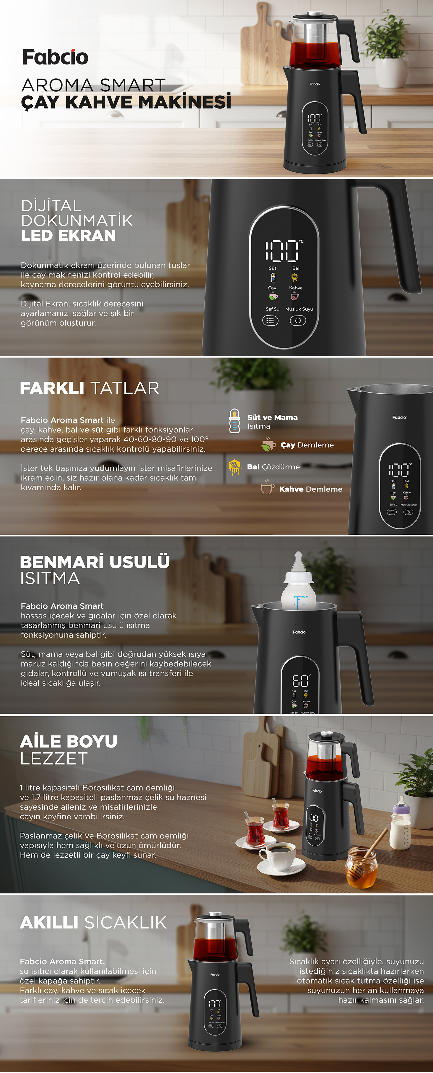Fabcio Aroma Smart Çay Makinesi