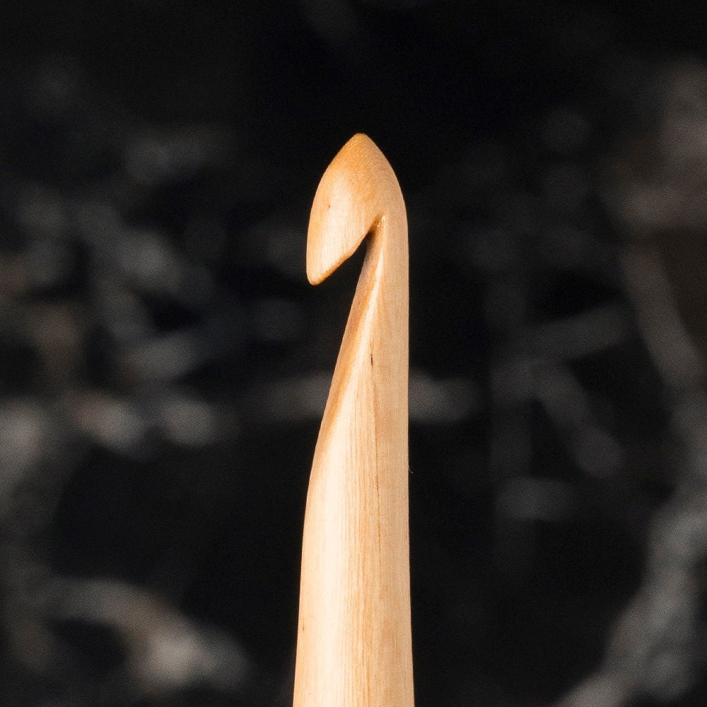 ANKAVERSE® La Mia Whitewood 6 mm 15.5 cm Ahşap Yün Tığ yan görünüm