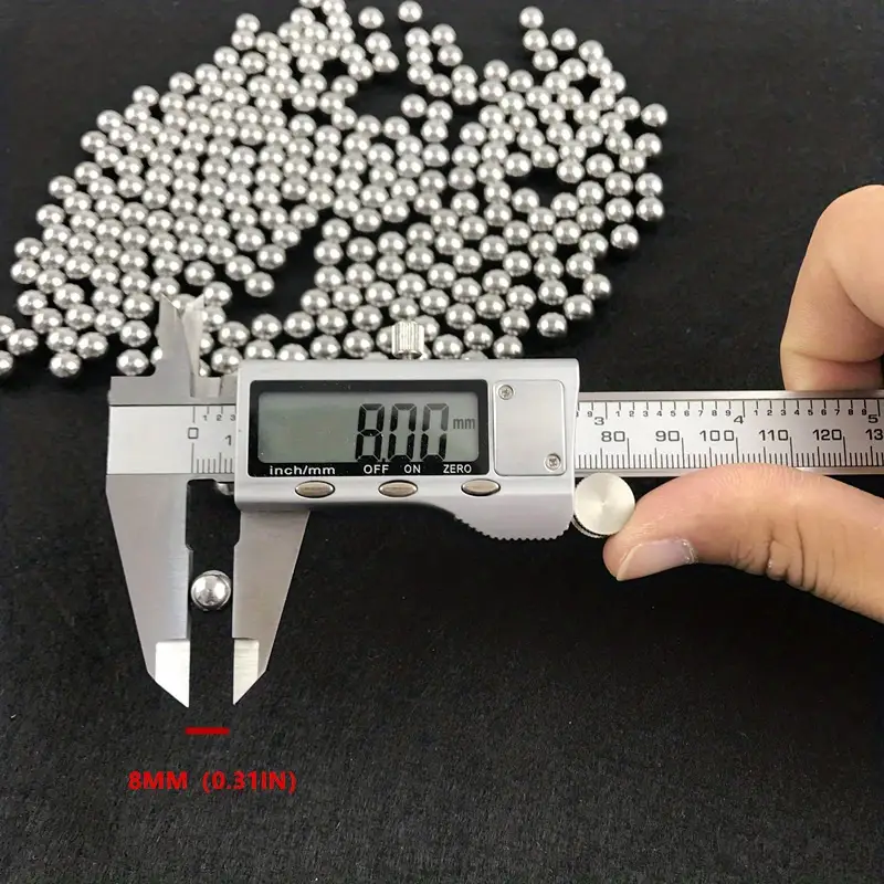 50 7mm/0.28in, 7.5mm/0.3in, 8mm/0.31in ve 8.5mm/0.33in yüksek çelik bilyeler, bisiklet rulman bileşenleri için endüstriyel malzemeler, cilalı bilyeler. ayrıntılar 2