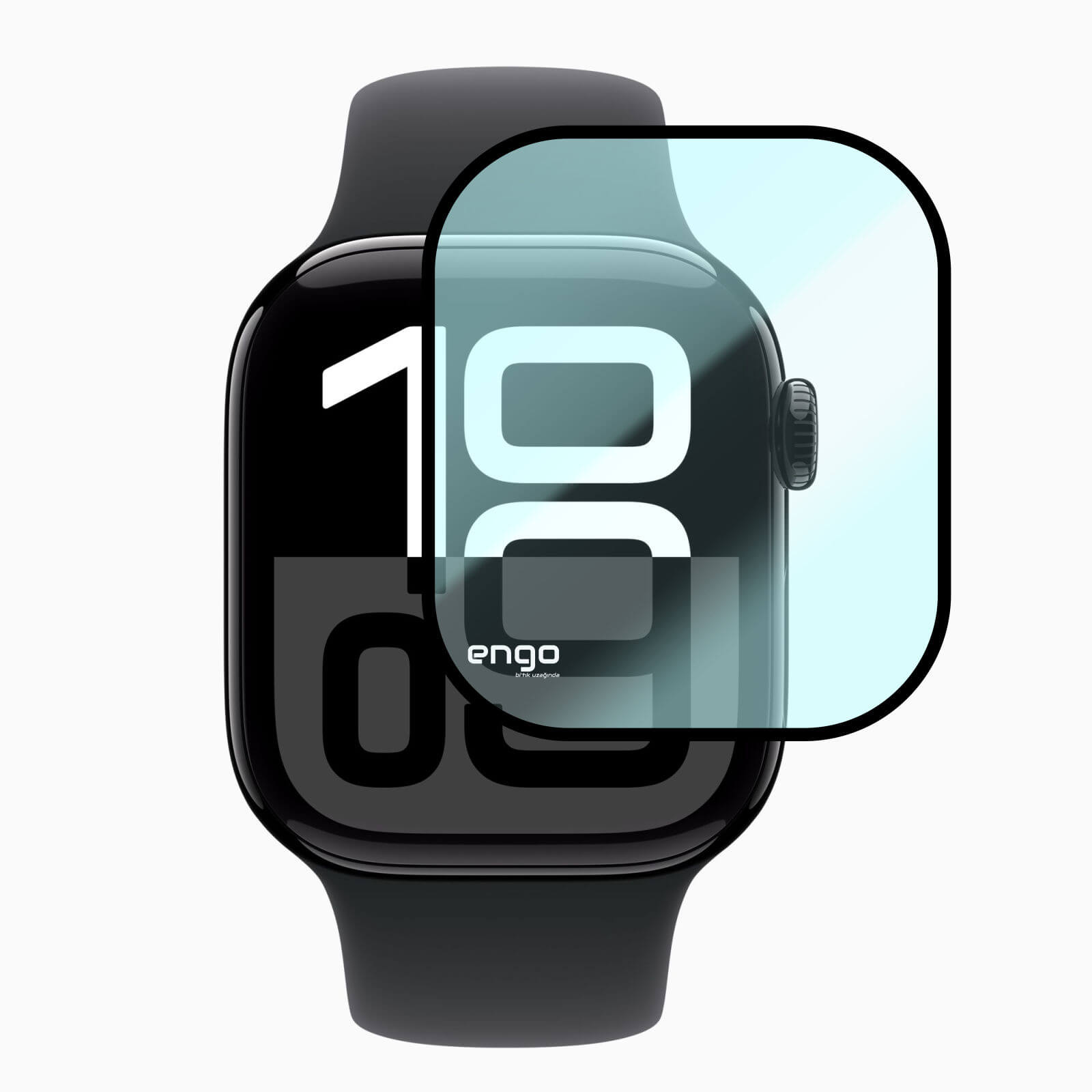Engo Apple Watch 10 42mm Ekran Koruyucu Flexible Tam Kaplama Şeffaf
