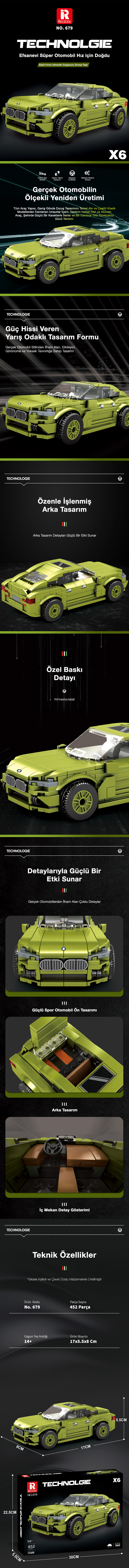 Reobrix SUV BMW X6 679 Brick Yapım Seti