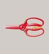 Fiskars çocuk makası, 3 yaşından itibaren, kesmeyi öğrenmek için, uzunluk: 13 cm, metal bıçaklar...