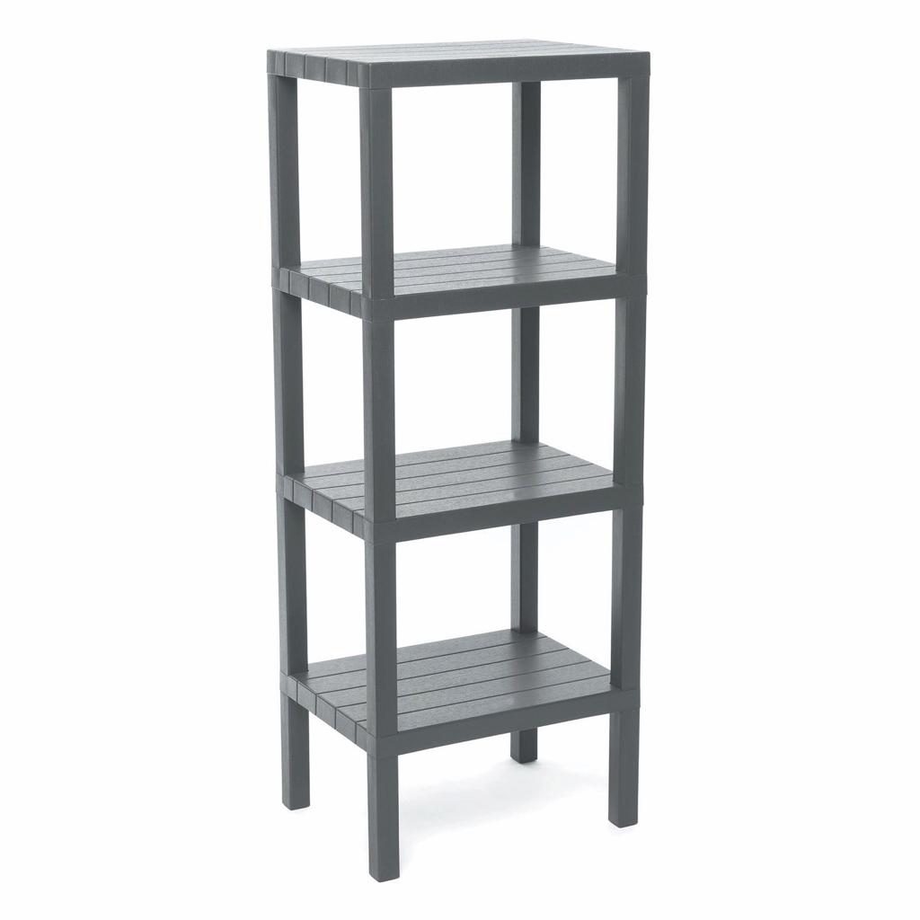 ANKAVERSE® 4 raflı gri modüler ünite plastik 38x29x100 cm