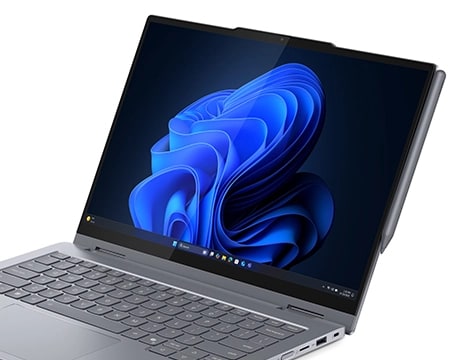 Gizlilik ve güvenliği akıllıca ele alan Lenovo ThinkBook 14 2'si 1 arada Gen 5 dizüstü bilgisayar.