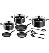 Tefal Tencere Seti 12 Parça - Yapışmaz Termo Sinyali - Siyah - Süper Aşçı B143SC86 Fryp...