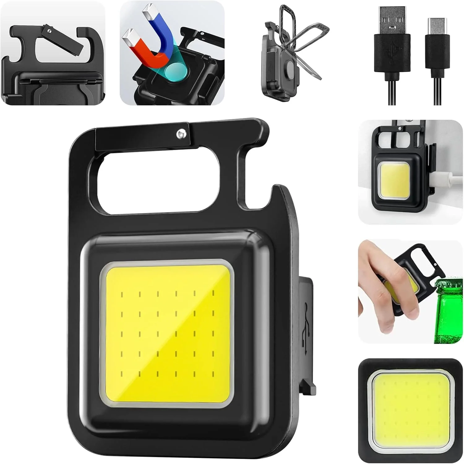 Anahtarlıklı COB LED fener - yan görünüm