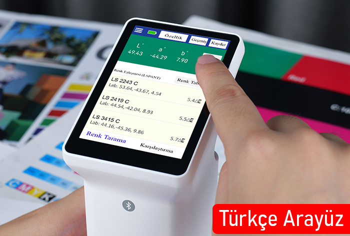 türkçe menülü renk ölçer