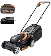 Worx akülü çim biçme makinesi, 18 V (20 V Max) WG730E.1, fırçasız motor, kesme genişliği...