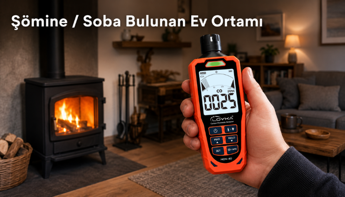 MON-40 ile soba kullanılan ortamda karbonmonoksit ölçümü