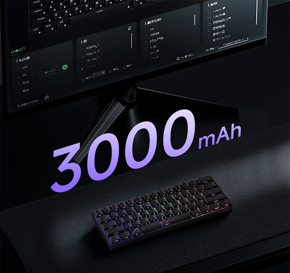 Akko Monsgeek Fun60 Max Shine Through Black Gaming Klavye H5