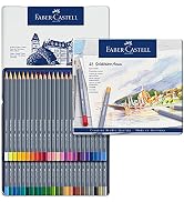 Faber-Castell 114648 sulu boya kalemi, altın kaplama, 48'li metal kutu