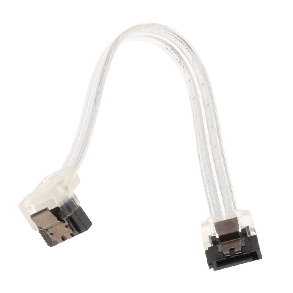 Slim SATA 3 III SATAiii 6Gbps HDD Hard Drive Data Cable Transparent Cord Lead 6 Inches