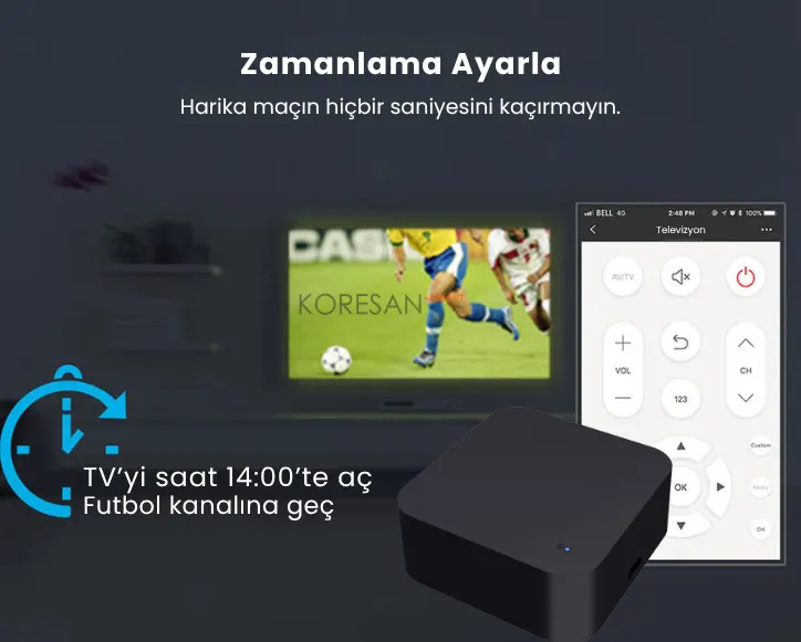 ZIR-200 Tuya Zigbee Akıllı IR Evrensel Kumanda zamanlama ayarı ile TV ve IR cihaz kontrolü
