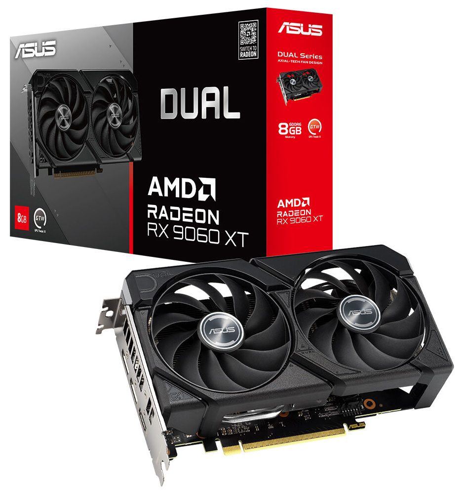 ASUS DUAL-RX9060XT-8G-AMD-RADEON-RX 9060 XT-8G-8GB Fiyatı