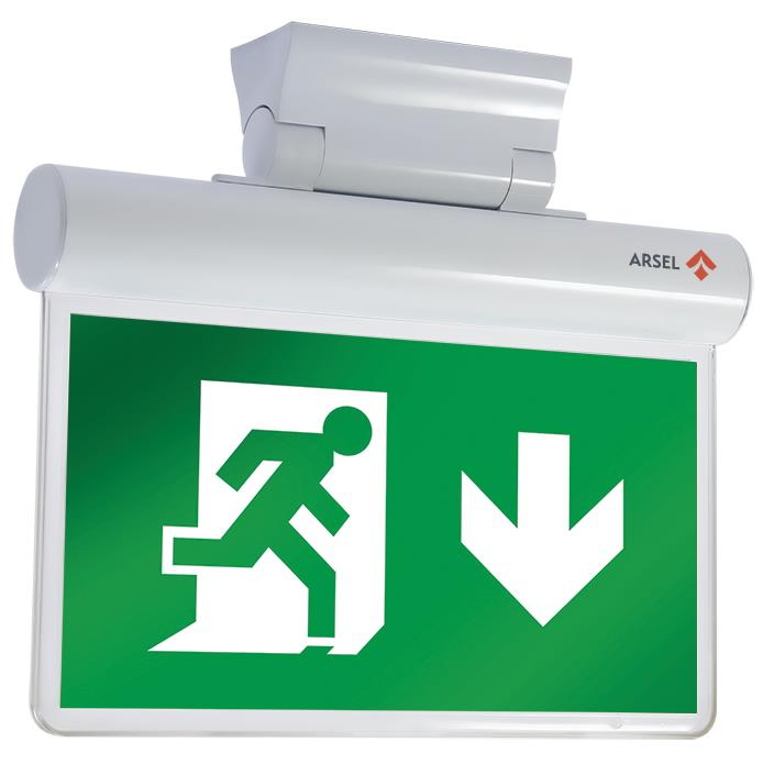 ArselArsel Sfs SFS30-3-L Acil Çıkış Yönlendirme Armatürü Sürekli ve Kesintide 180 Dak. Yanan 11xF LEDSFS30-3-L