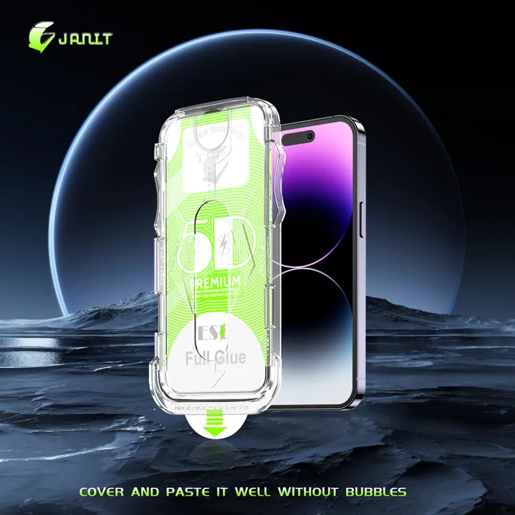 En iyi kalite OEM 5D Janit esd sihirli kutu cam ekran koruyucu kurulum aracı samsung s24 için iPhone 15 Pro Max