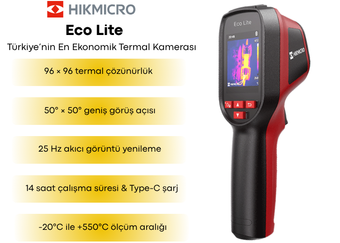 HIKMICRO Eco Lite Türkiye’nin En Ekonomik Termal Kamerası Özellikleri