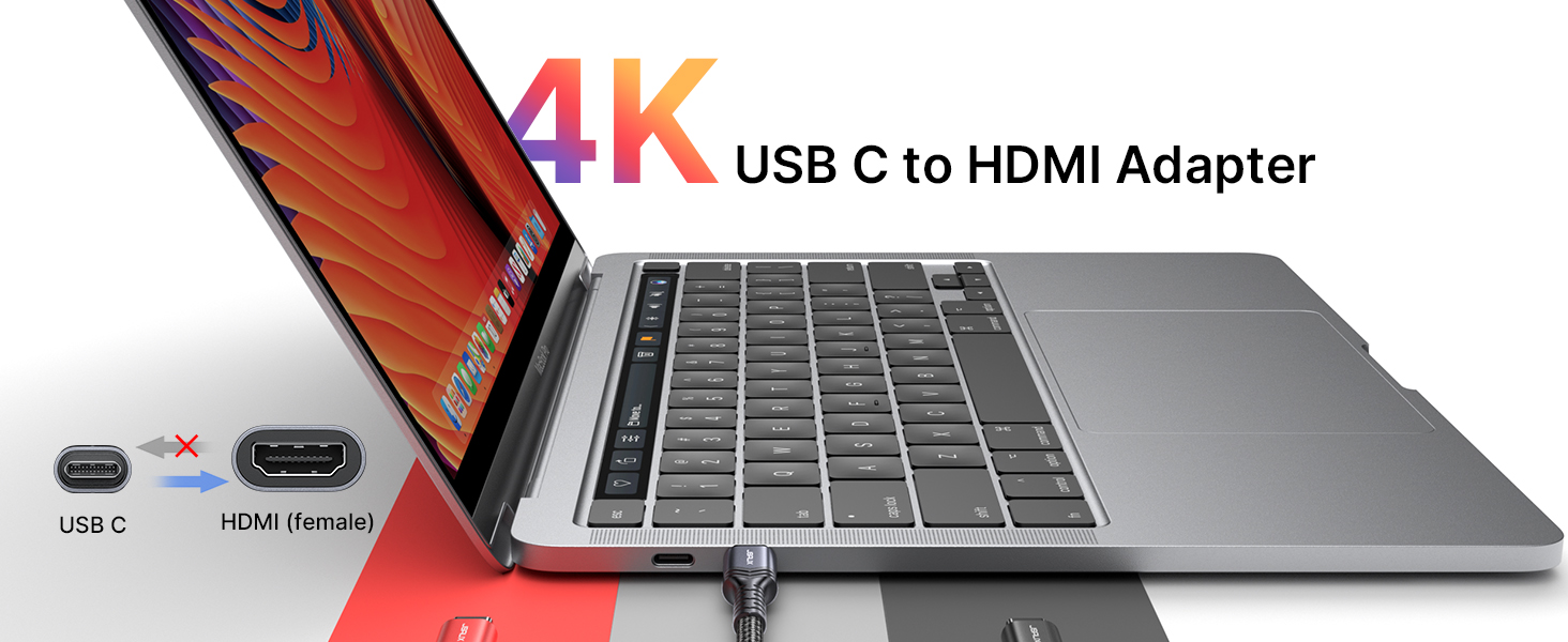 usb c'den hdmi'ye adaptör