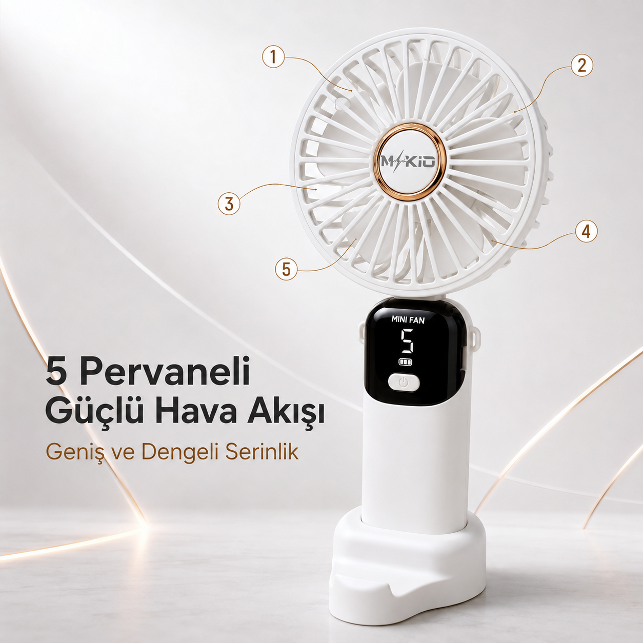 MKİO renkli katlanabilir mini el vantilatörü