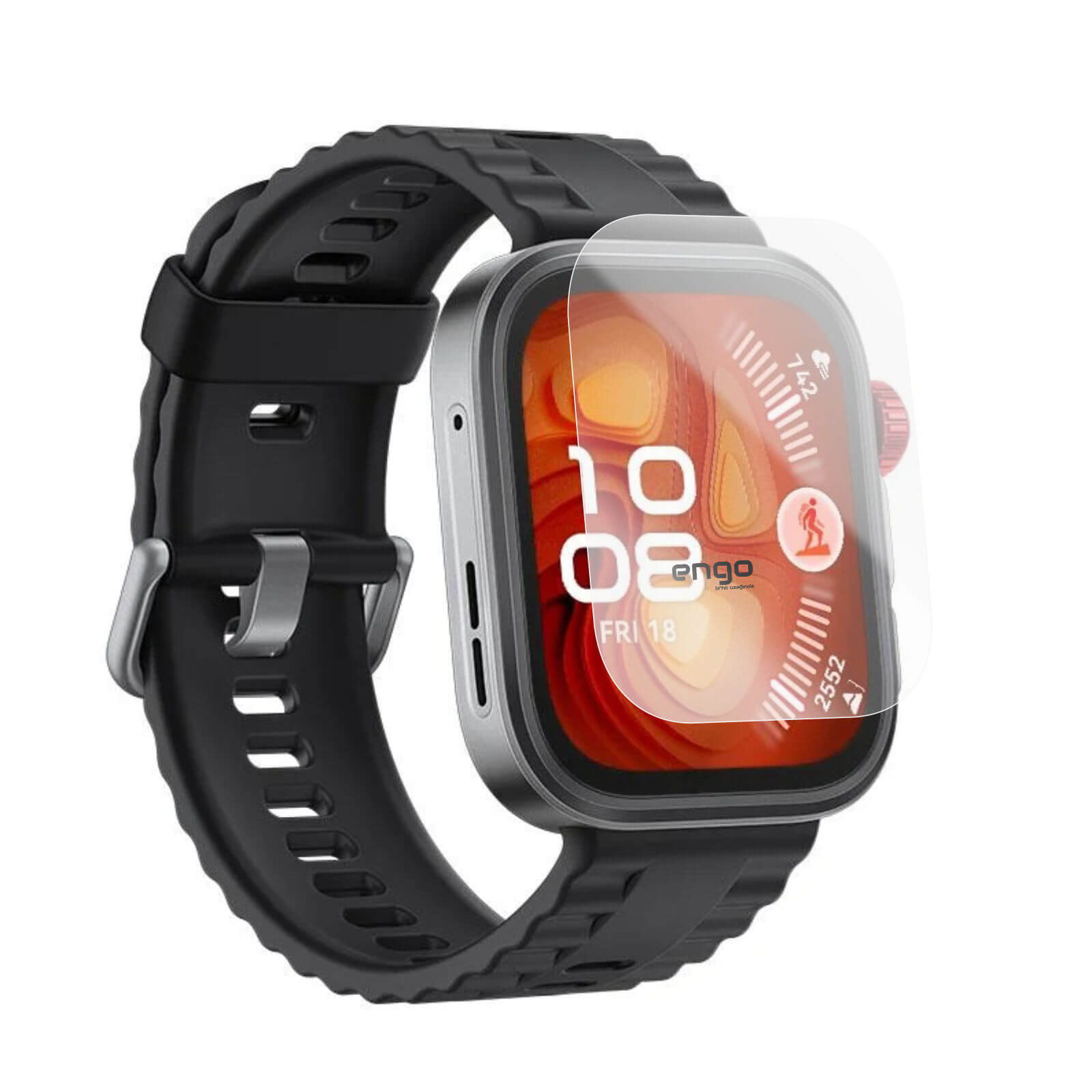 Engo Huawei Watch Fit 4 Pro Ekran Koruyucu Parlak TPU 2'li Şeffaf