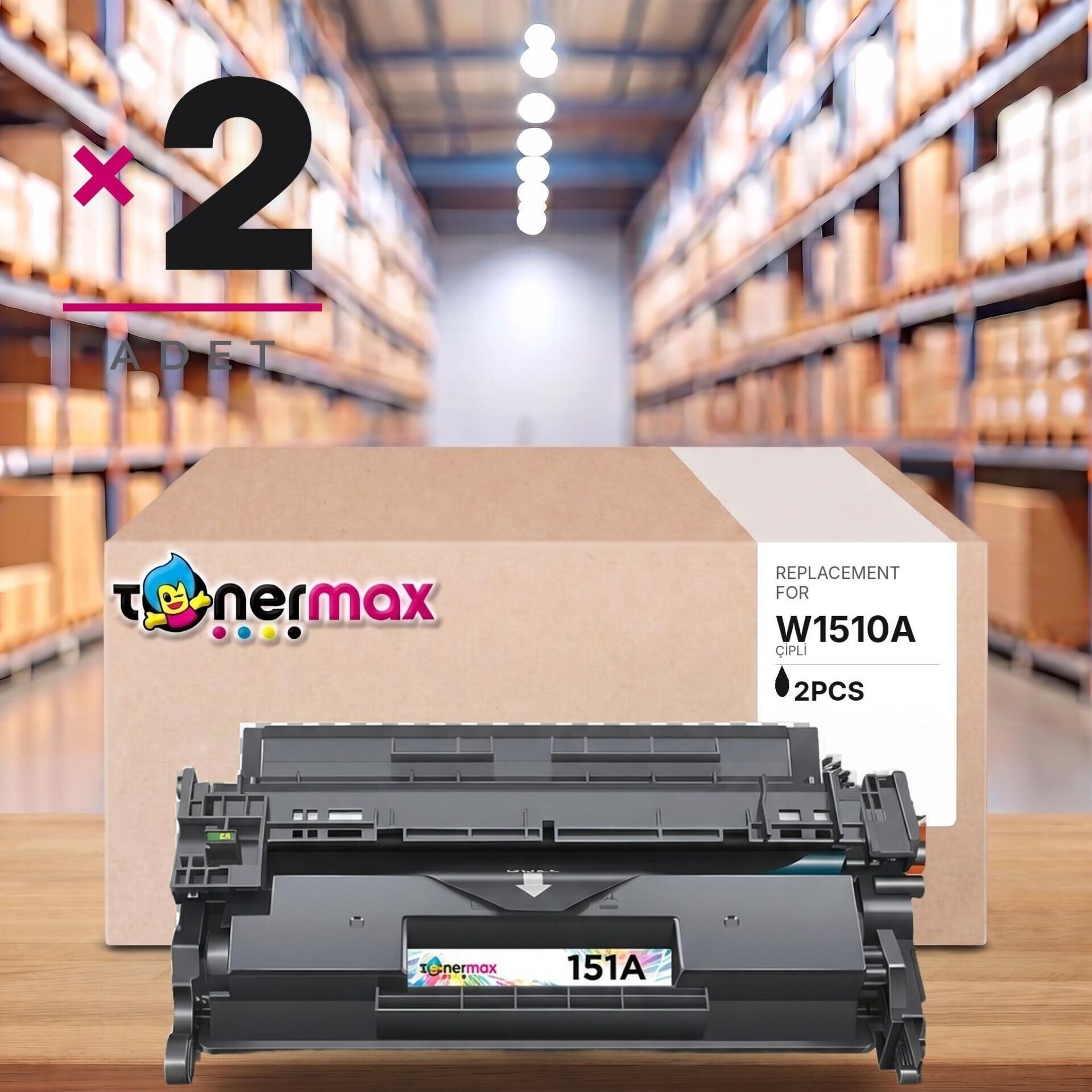 tonermax® w1510a muadil toner — ikili paket