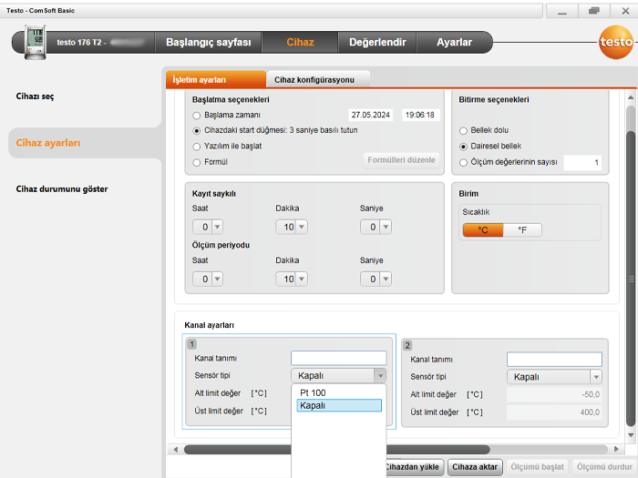 sıcaklık kayıt cihazı