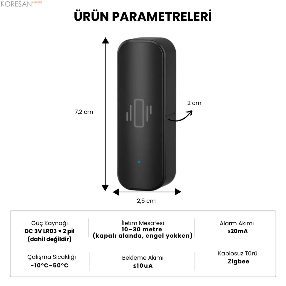 KT102 Tuya WiFi Titreşim Sensörü