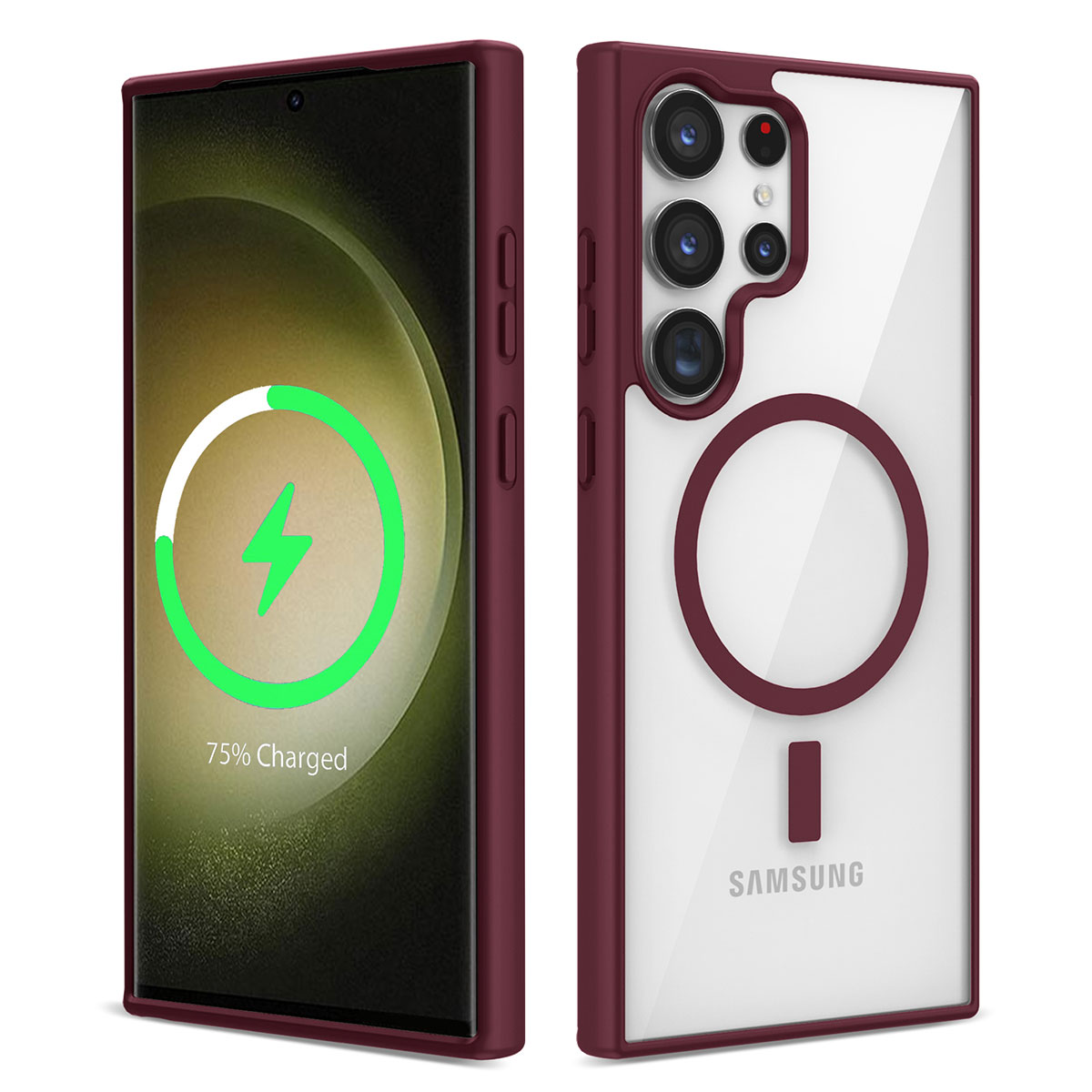 Galaxy S22 Ultra Kılıf M-safe Wireless Şarj Özellikli Silikon Zore Ege Kapak - 6