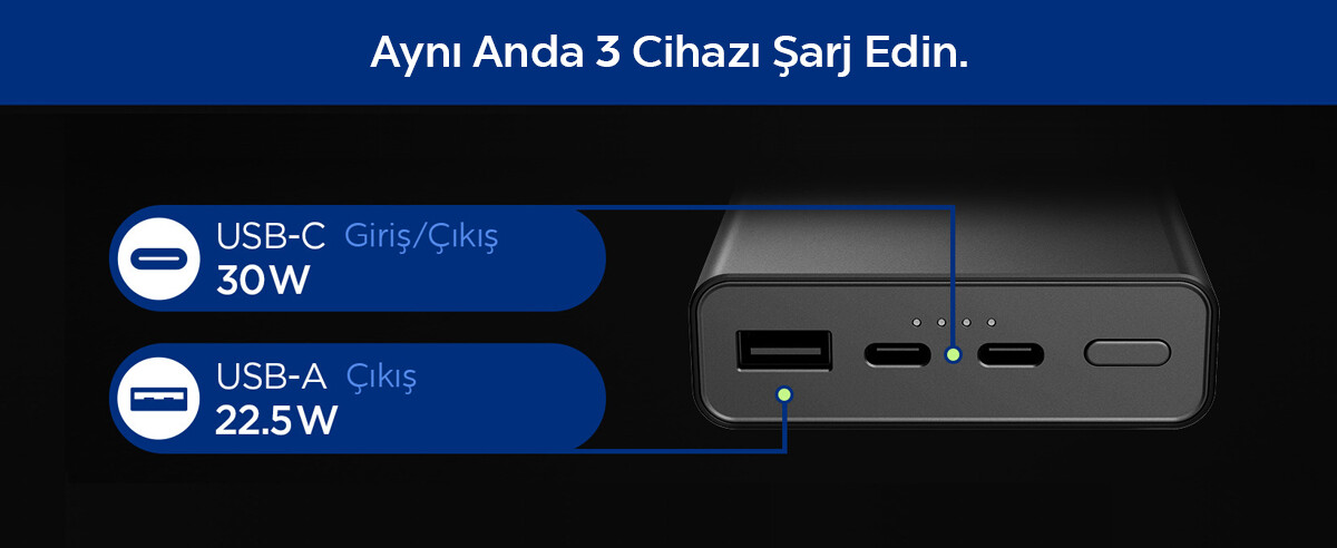 Üç Cihazı Aynı Anda Şarj Et
